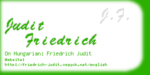 judit friedrich business card